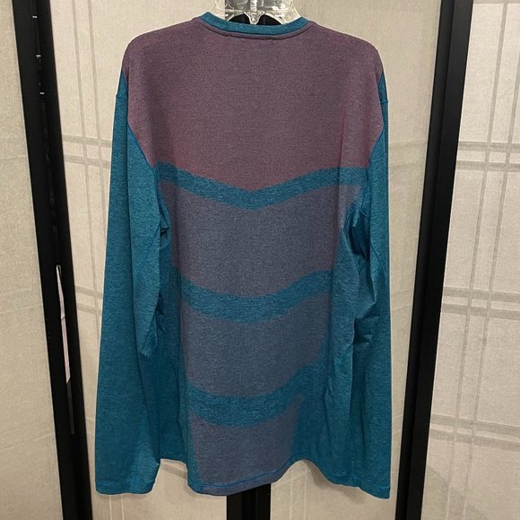 Men's Nike Pro Training Heather Teal Dri-Fit Long Sleeve - Picture 6 of 6